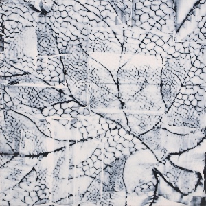 Snow leaf, Acrylic on MDF, 30 x 30 x 1 cm, 2020